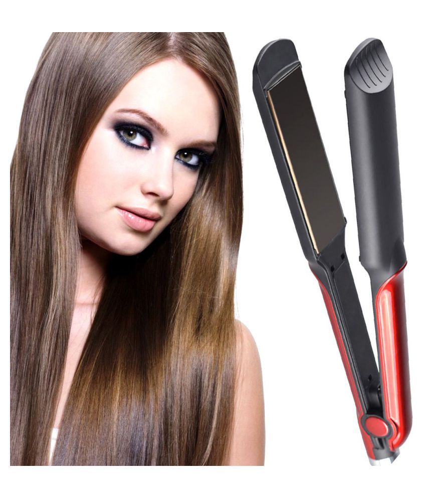Jm Professional Travel Hair Straightener ( Black & Red ) Price in India