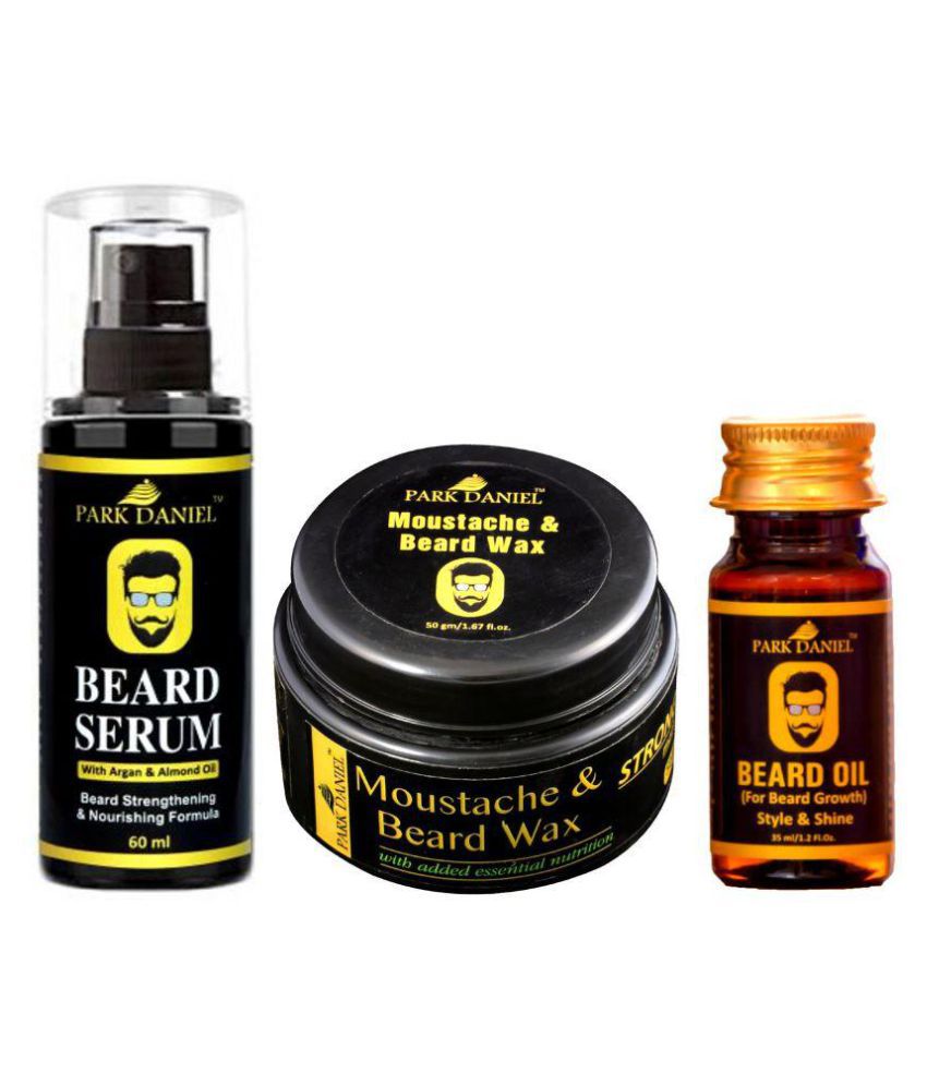 Park Daniel Beard Wax, Beard Oil & Serum 145 gm Pack of 3