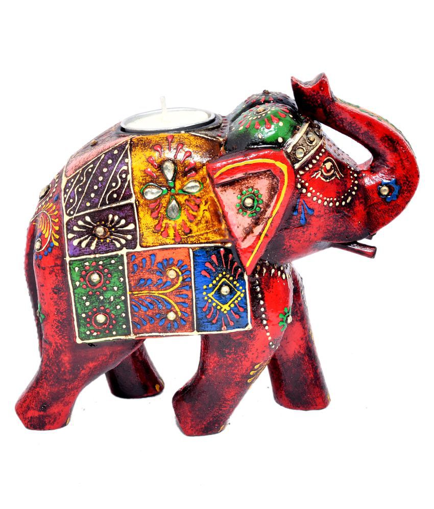 Jaipur Handicrafts Table Top Wood Tea Light Holder - Pack of 1: Buy ...