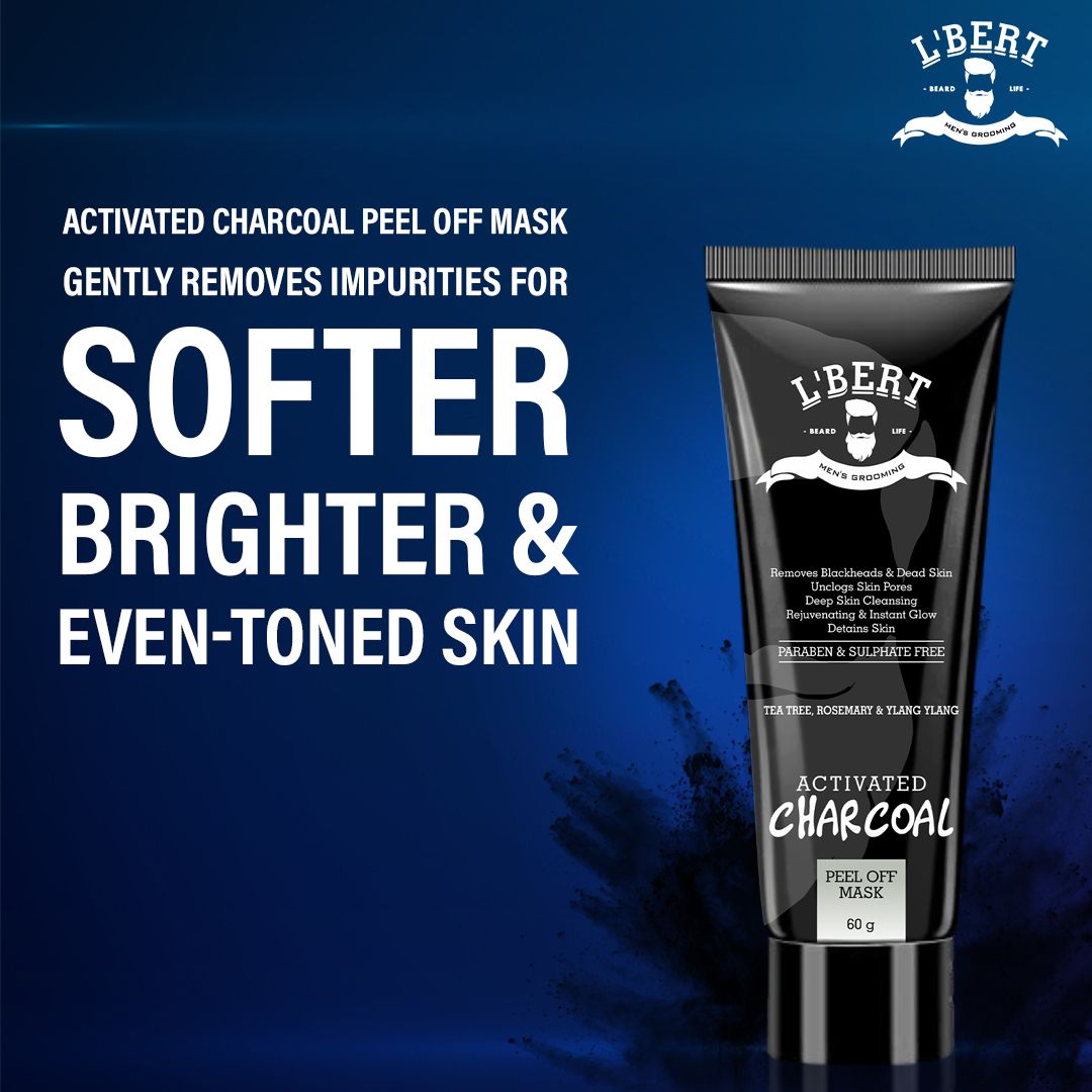 LBERT Activated Charcoal Peel Off Blackhead Removal Face Mask 60 gm