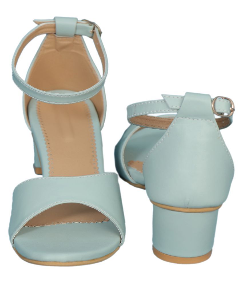 block heels green