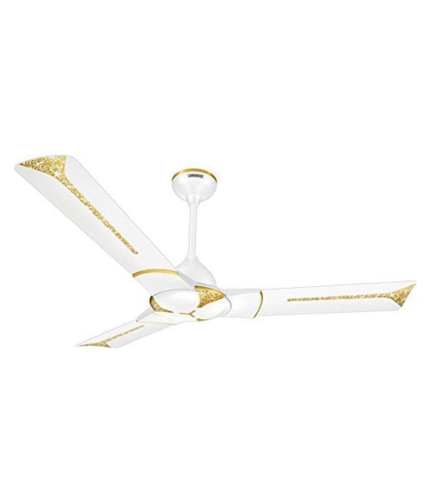 Luminous 1200 Jaipur Ghoomar Makrana White Ceiling Fan White Price