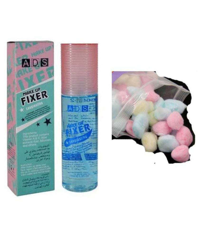 ADS Makeup Fixer With Colorful Cotton Balls Makeup Setting Spray 200 ml