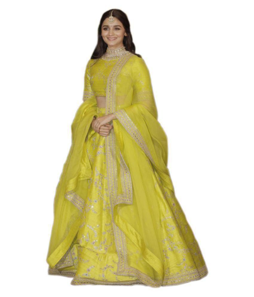 green colour chaniya choli