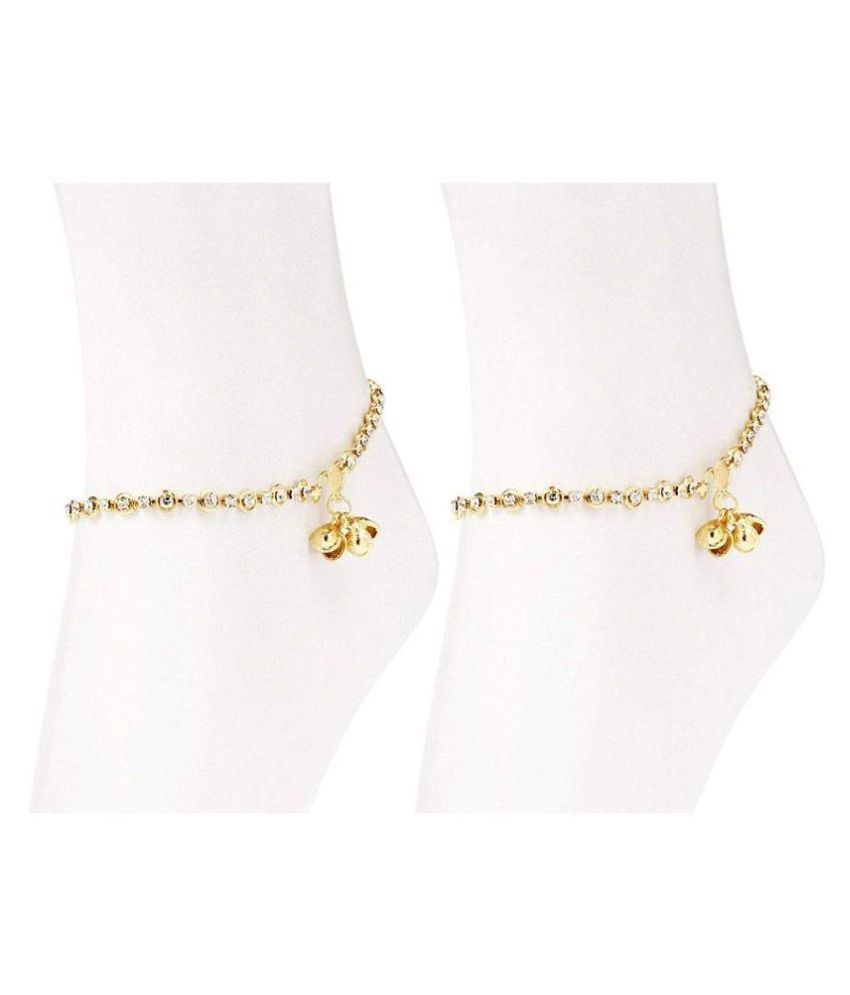 Ankur elegant gold plated diamond anklet for women Buy Ankur elegant