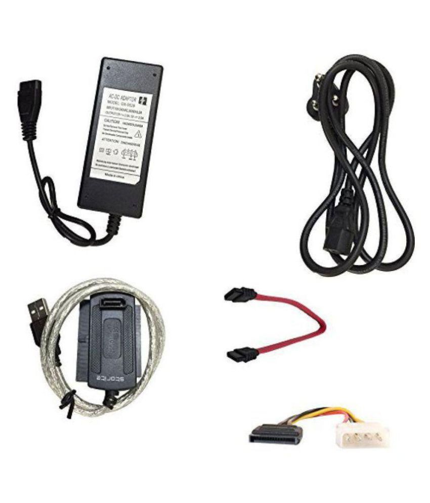 Ever Forever SATA/IDE to USB 2.0 Adapter With Power Supply Supports 2.5 Inch, 3.5 Inch, 5.25 Inch Hard Disk Drives