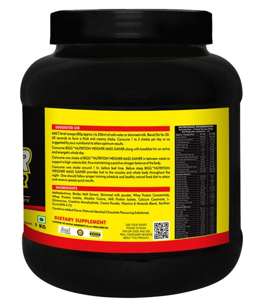 Bigg Nutrition Weigher Lean Mass & Weight Gainer Protein Supplement