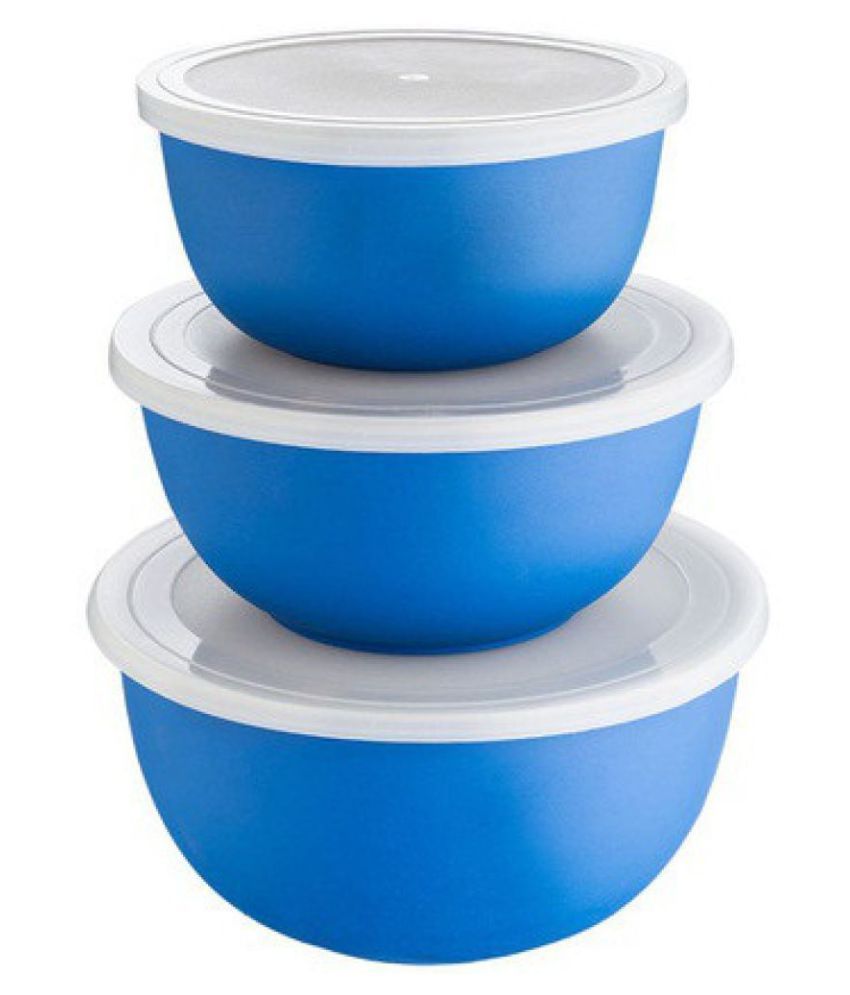 VAGMI 3 Pcs Stainless Steel Pudding Bowl Bowl 1 700 Bowl 2 1050