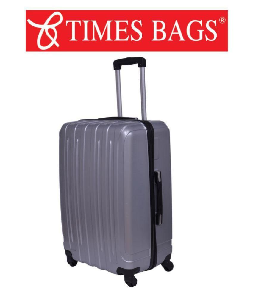 Times Bags Silver M( Between 61cm69cm) Cabin Hard 6TB4W Combo of 2 Set