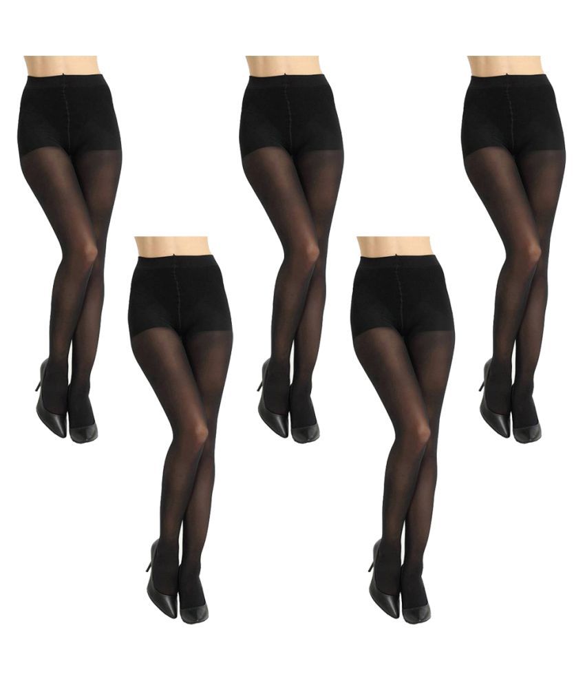 Fillincart Women Black Causal Full length Stockings- Pair of 5: Buy ...