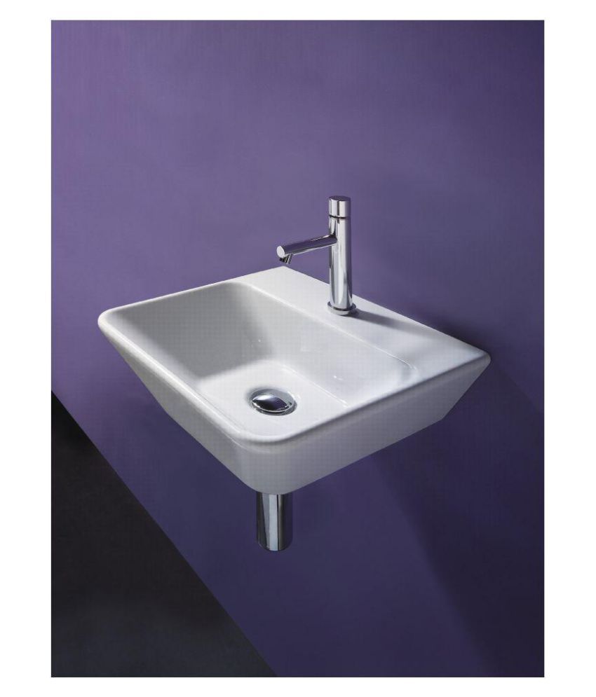 Buy Gcera White Ceramic Corner Wash Basin Online at Low Price in India