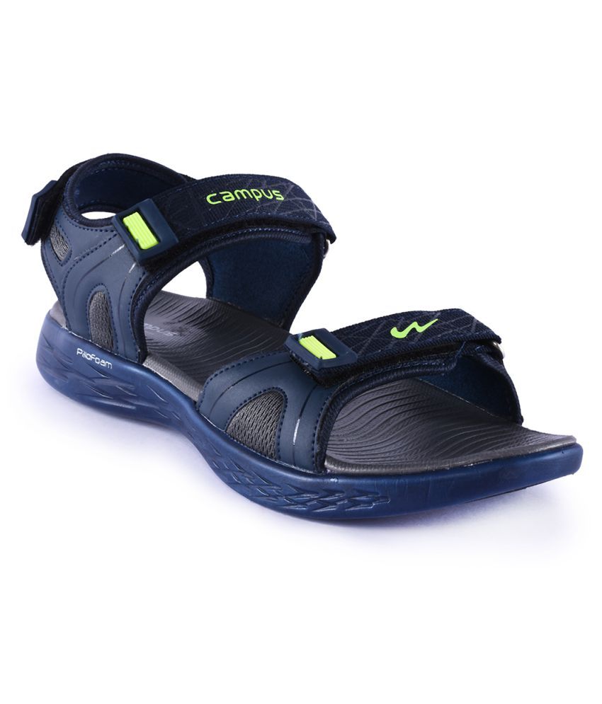     			Campus Navy Synthetic Leather Sandals