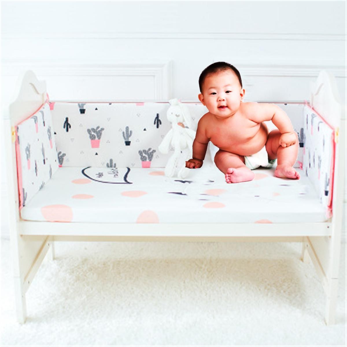 25mm Infant Newborn Baby Crib Bumper Comfy Cushion Pad Nursery