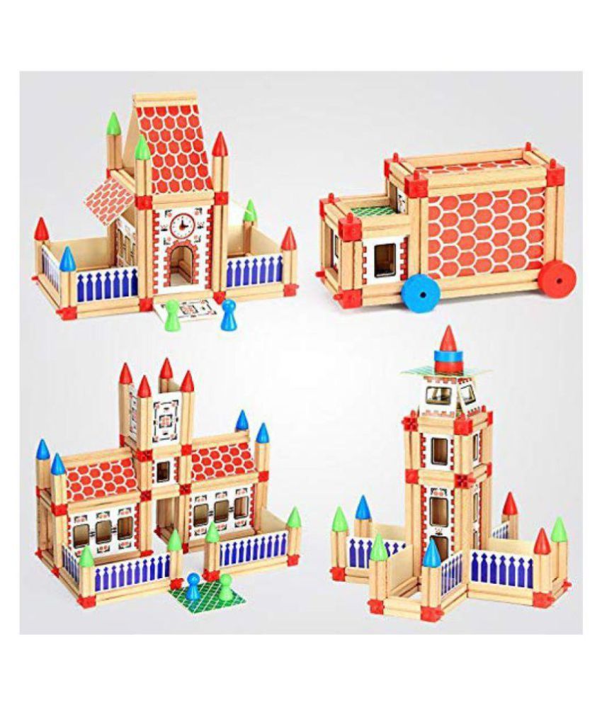 Webby DIY Wooden Master Building Construction Blocks Early Education ...