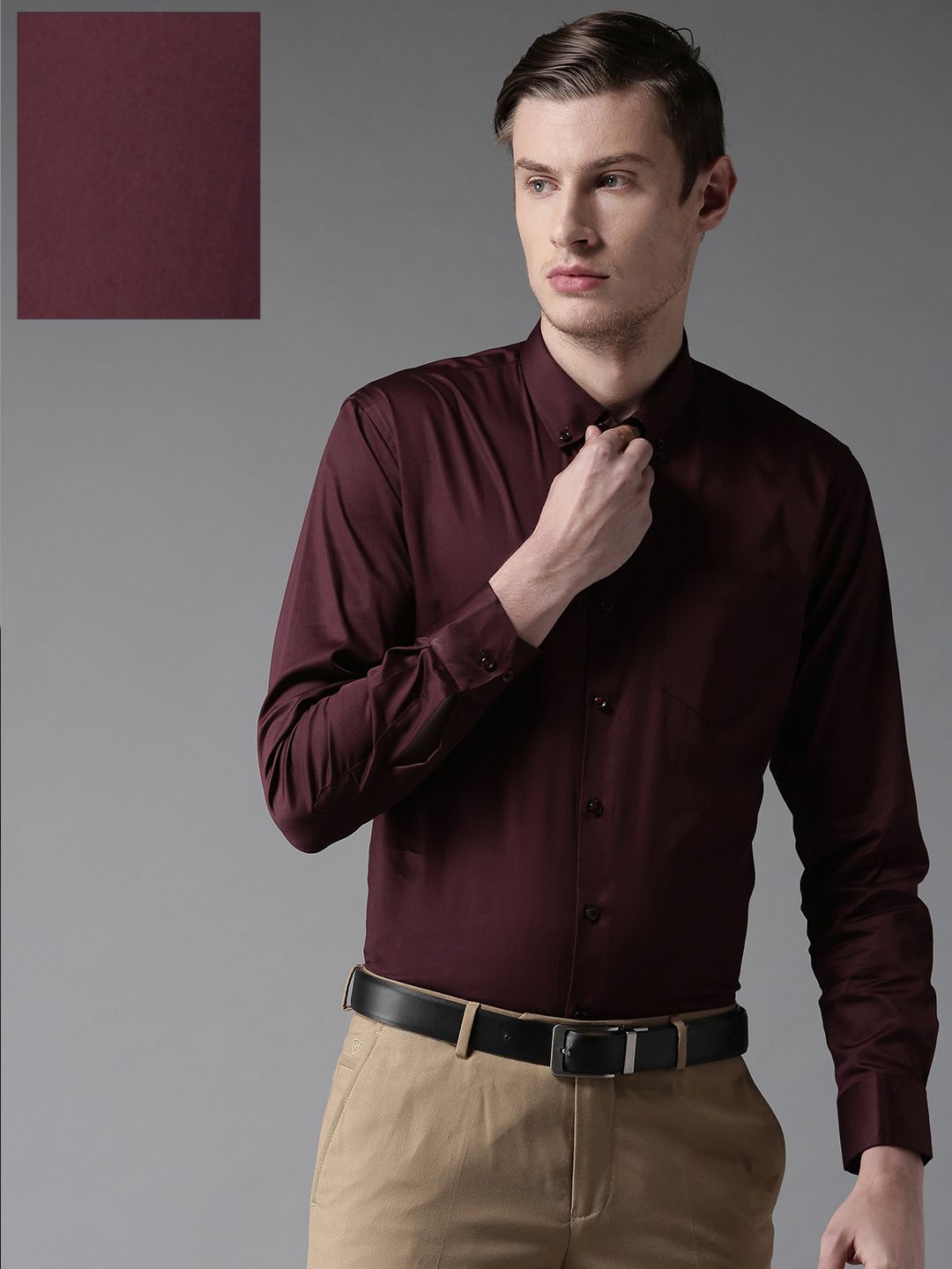 party wear maroon shirt