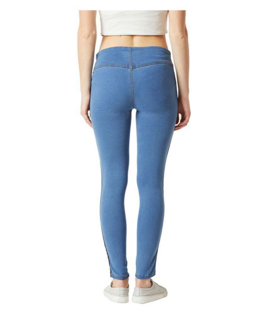 blue denim jeggings