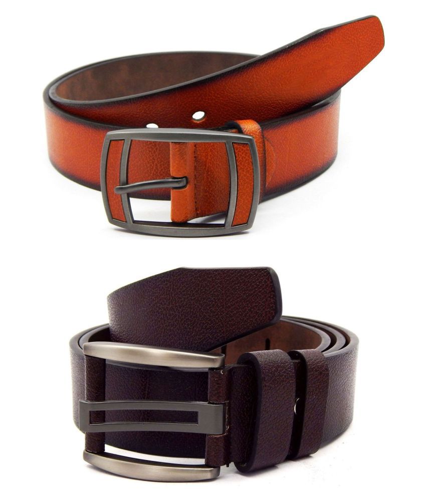 Els Brown Faux Leather Combo Belt Buy Online at Low Price in India