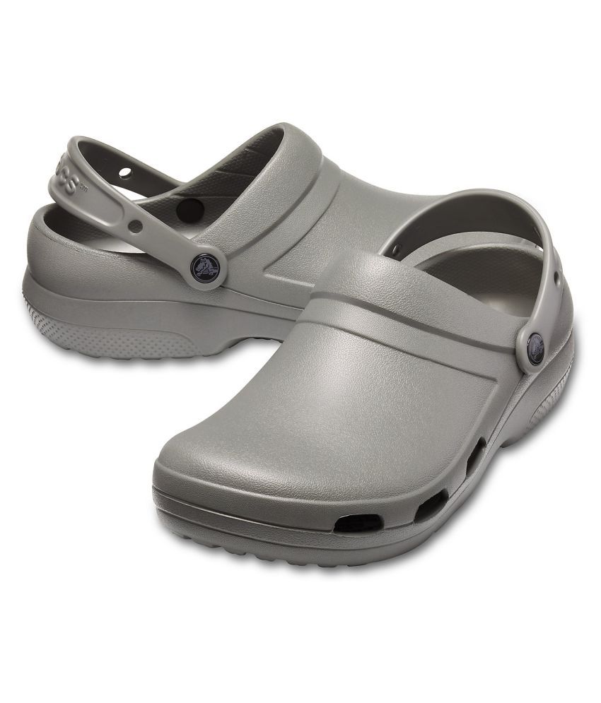 crocs gray croslite floater sandals