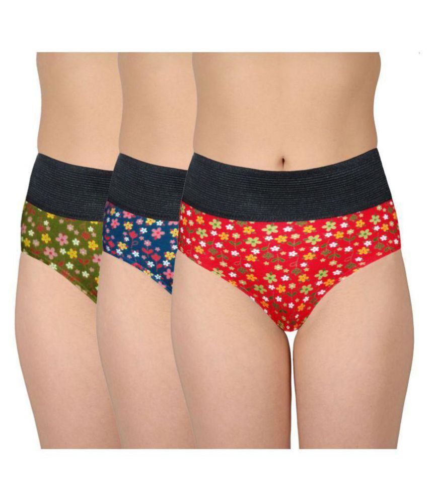     			Selfcare Pack of 3 Cotton Women's Hipsters ( Multi Color )