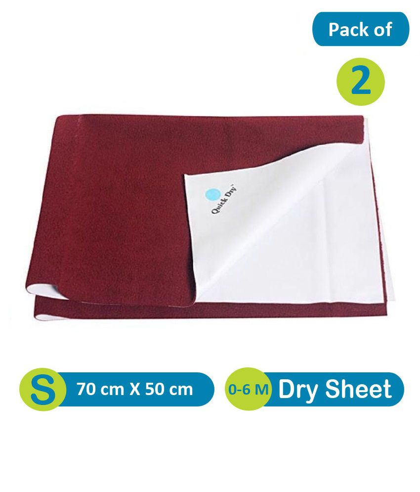     			Quick Dry Brown Waterproof Small - Pack of 2 Rubber Sheet