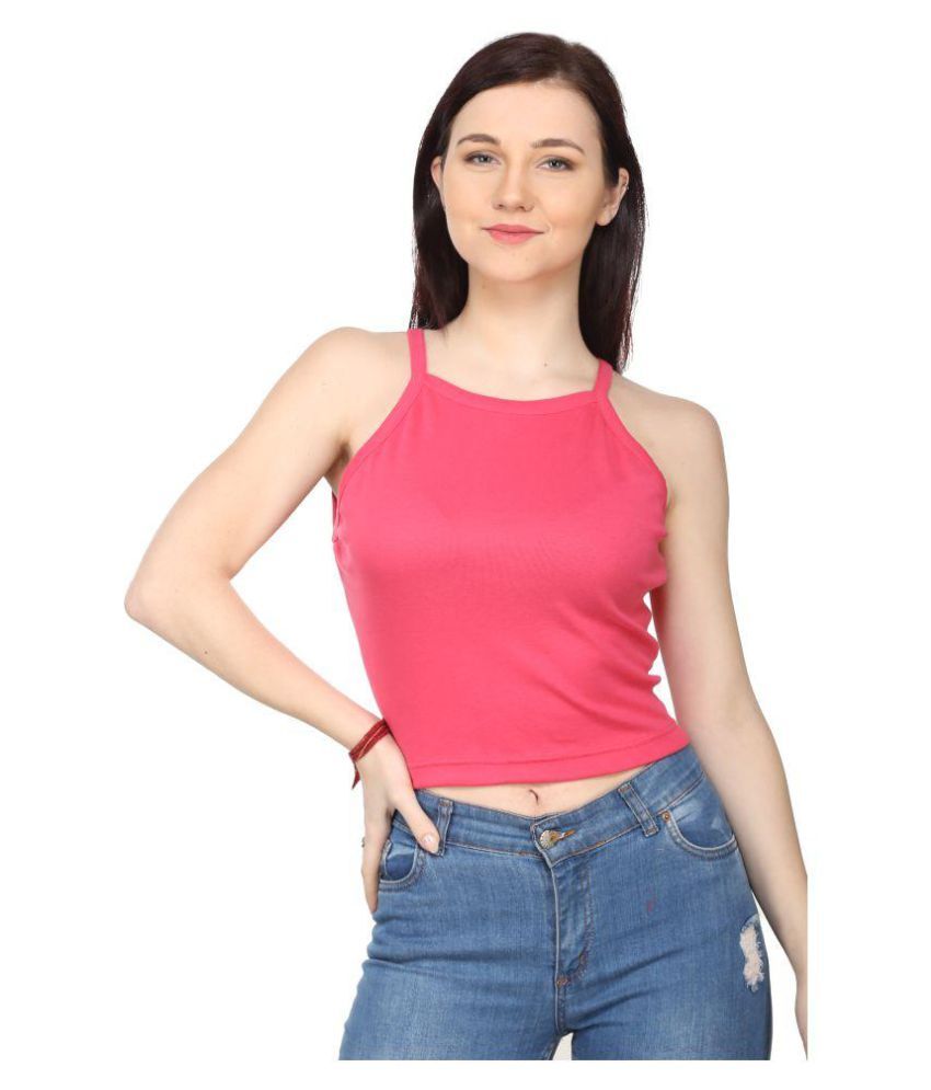     			Ess Emm Clothing Cotton Lycra Body Tops - Pink