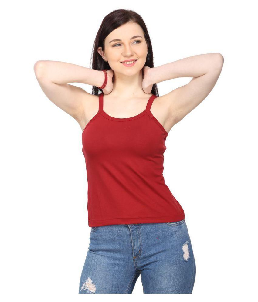     			Ess Emm Clothing Cotton Lycra Camisoles - Red