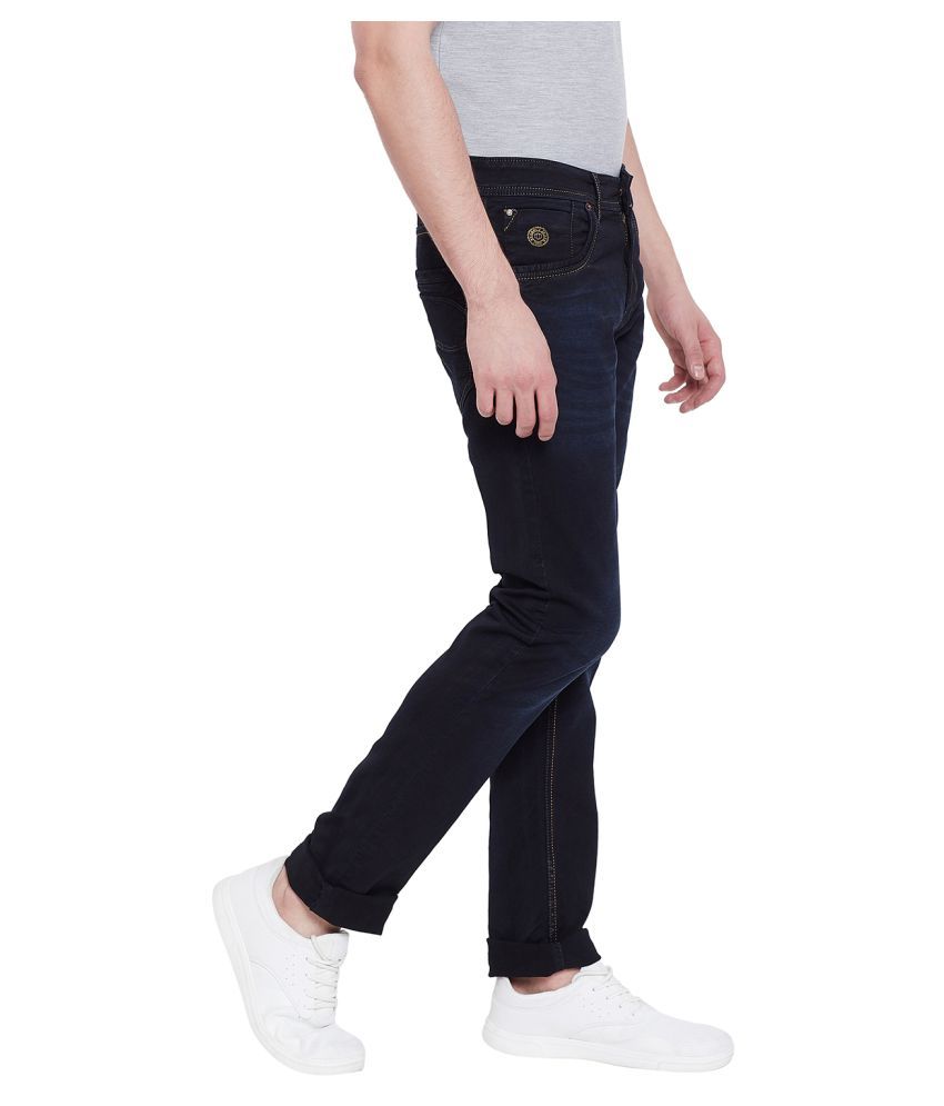 black regular fit jeans mens