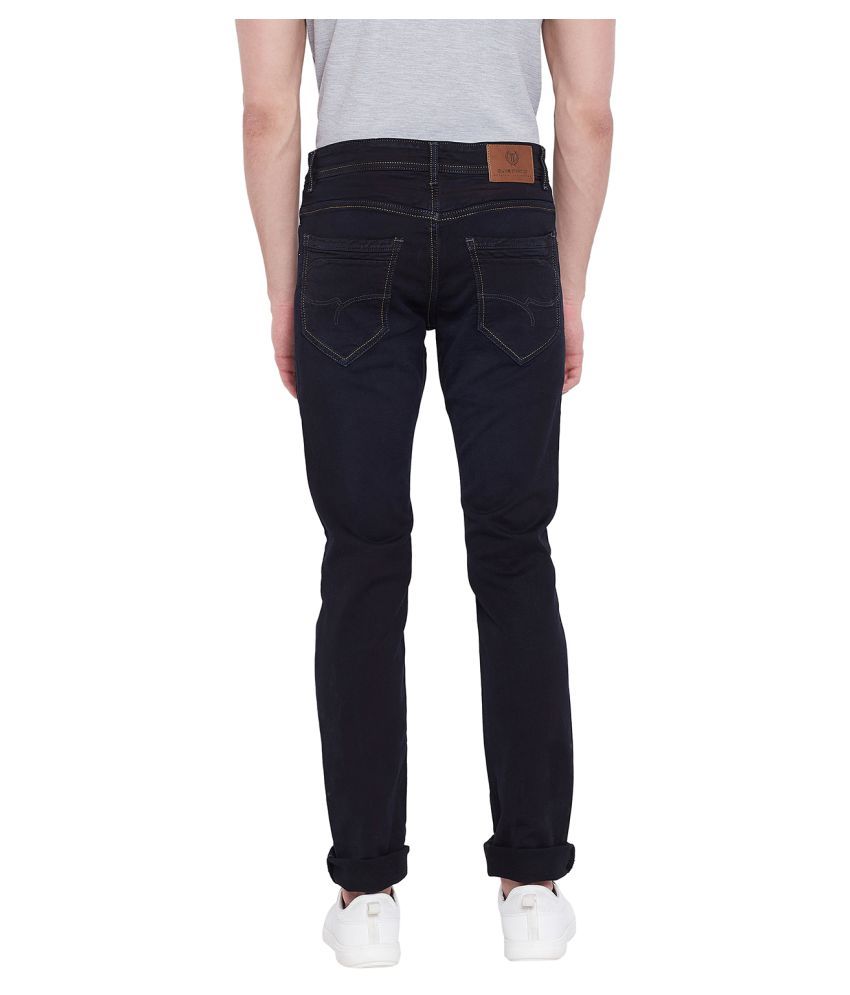 black regular fit jeans mens