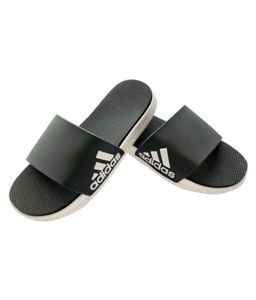 linned Deltage hvid Adidas Black Slide Flip flop - Buy Adidas Black Slide Flip flop Online at  Best Prices in India on Snapdeal