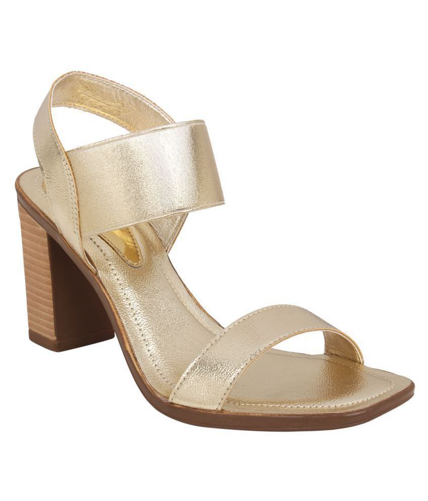 gold block heels amazon