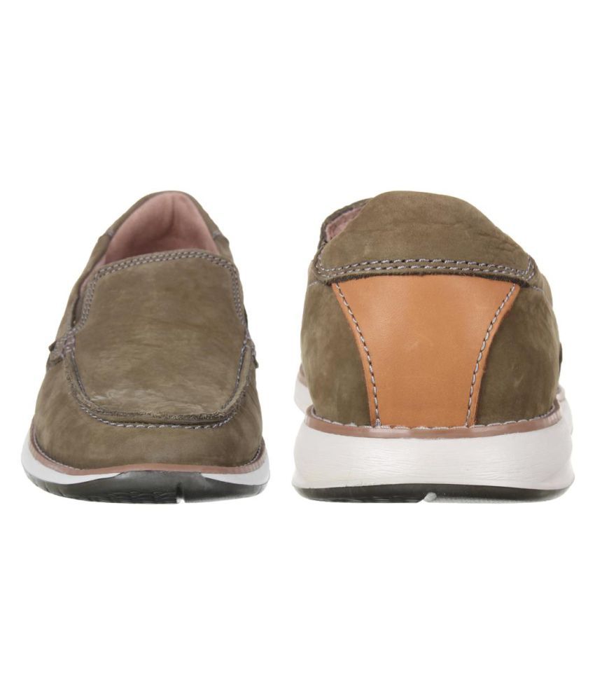 clarks green loafers