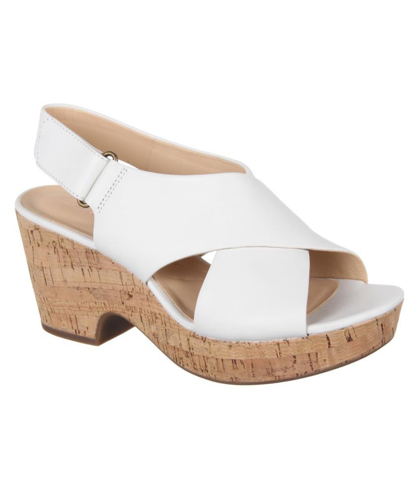 Clarks White Wedges Heels Price in India- Buy Clarks White Wedges Heels ...