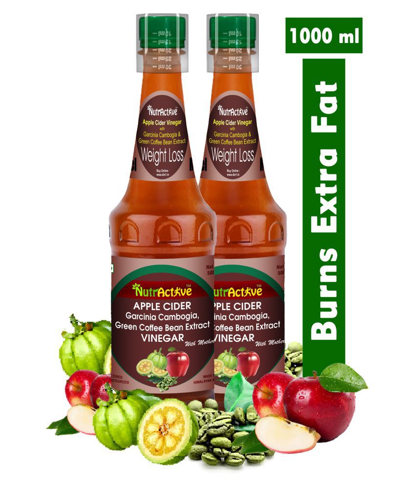     			NutrActive Apple Cider with Garcinia Cambogia and Green Coffee Beans Vinegar - 500 ml-Pack of 2 1000 ml Unflavoured