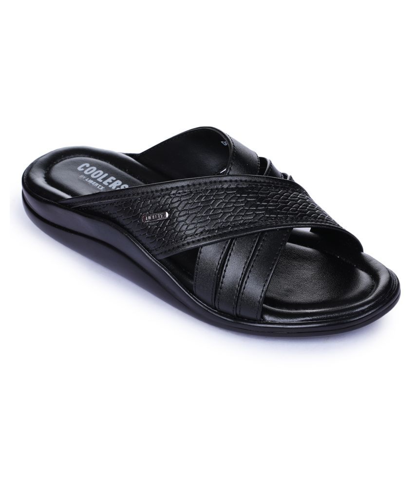     			Coolers By Liberty Black Synthetic Leather Sandals