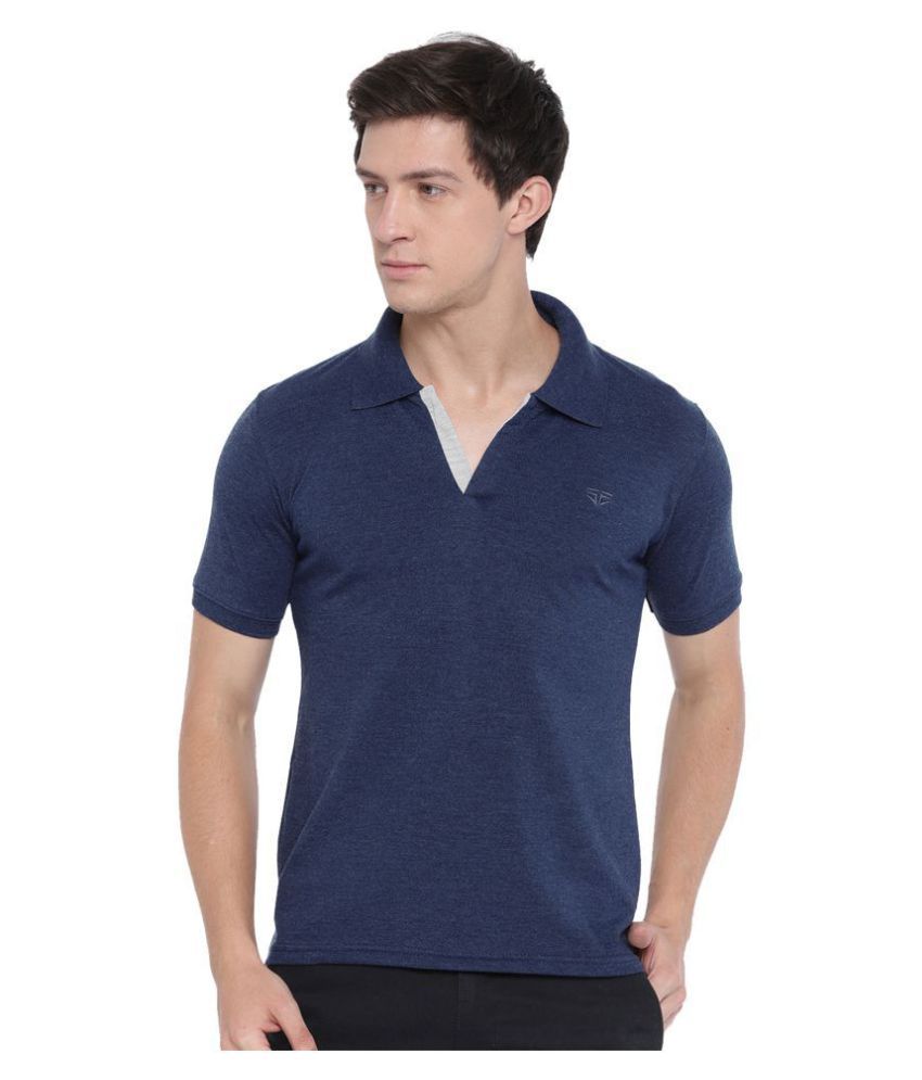 Fifty Two Blue Slim Fit Polo T Shirt - Buy Fifty Two Blue Slim Fit Polo ...