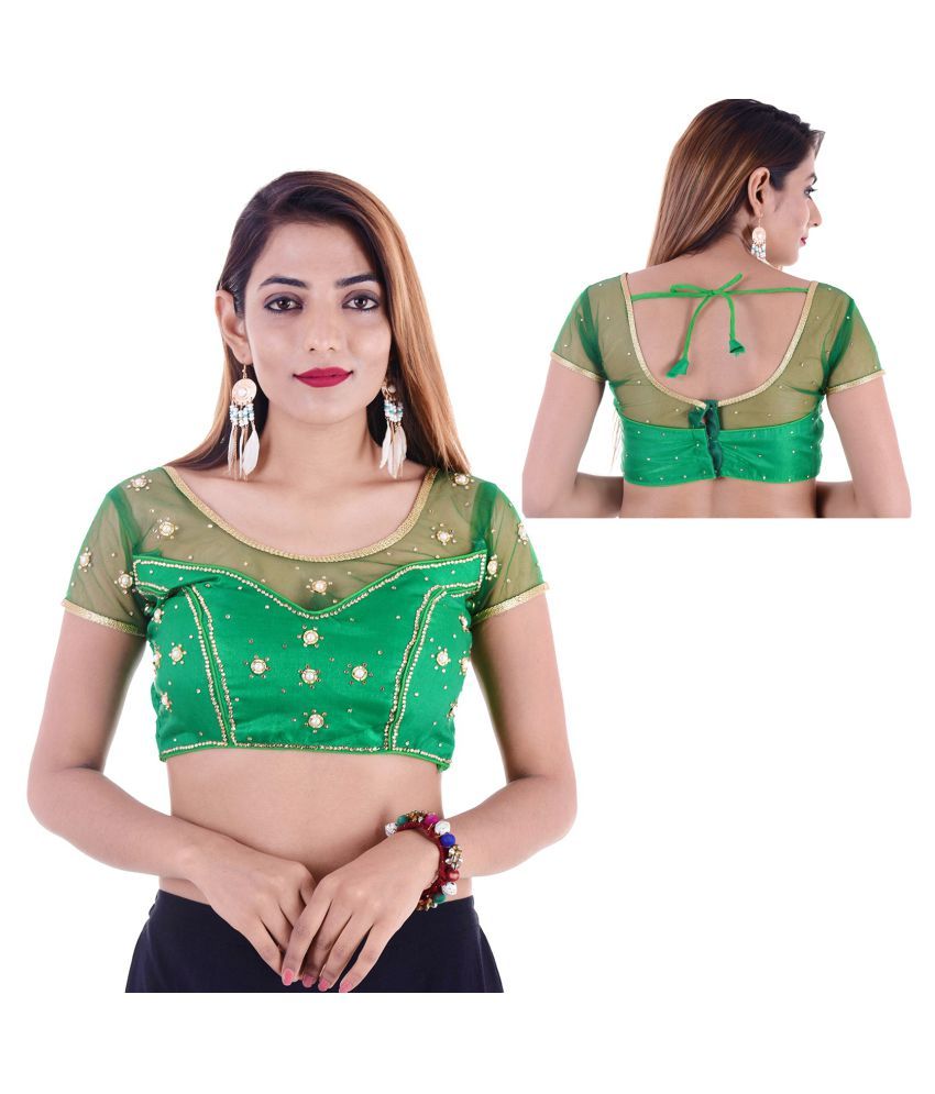 green silk button up