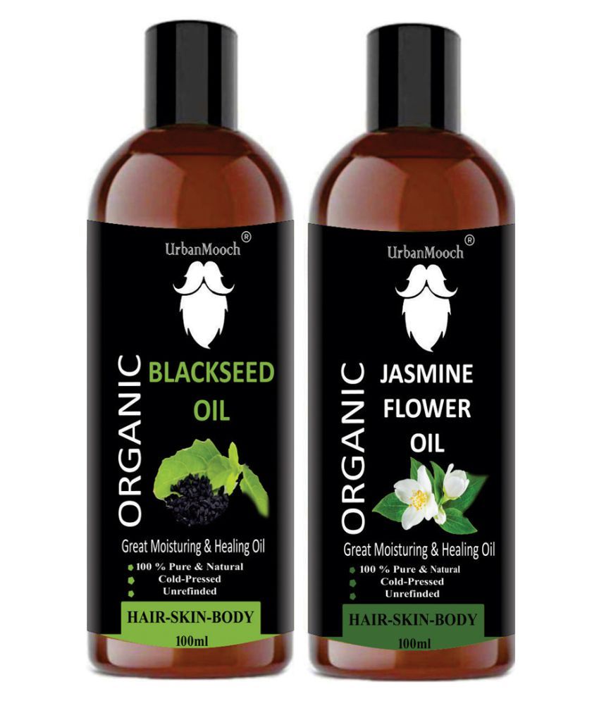     			UrbanMooch 100% Pure & Natural Blackseed(kalonji) Oil & Jasmine Oil- 200 ml Pack of 3