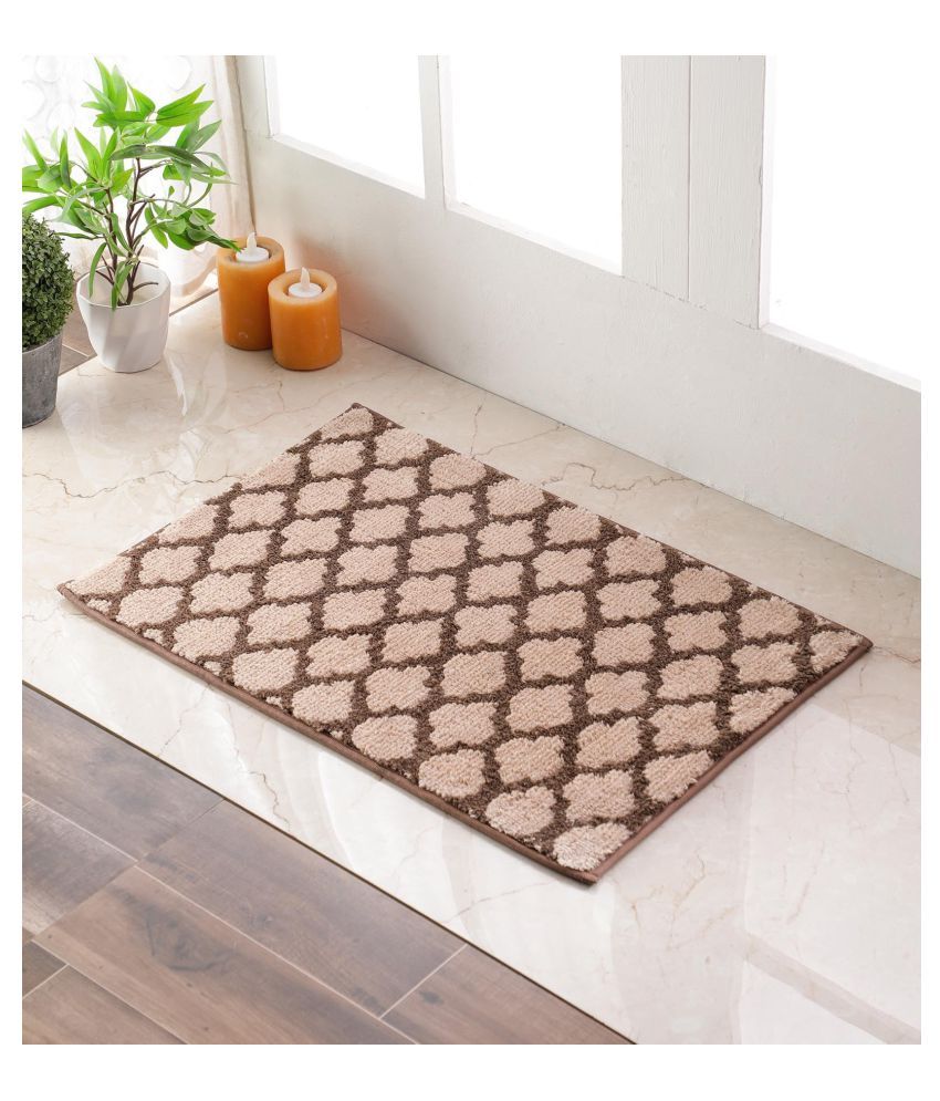 Flooring India Light Beige & Coffee Polyester Jewel Helix 16x24 Inch