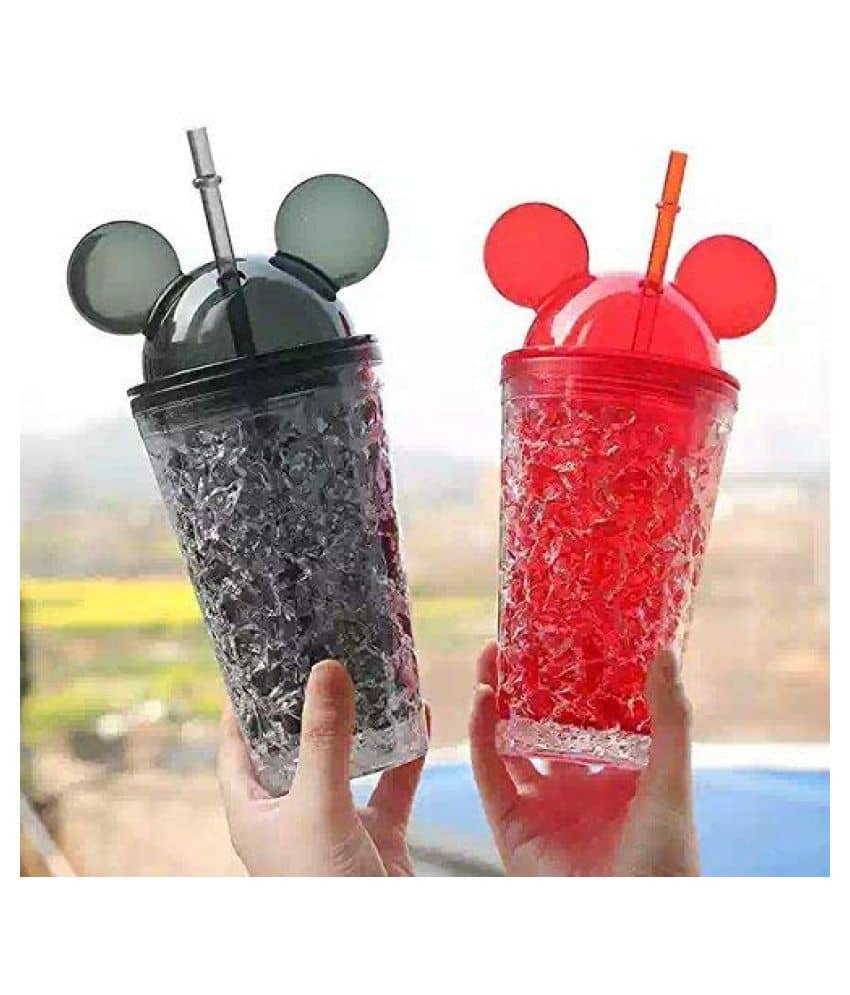 frosty jar with straw