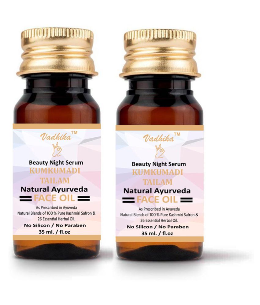 Vadhika Ayurvedic Kumkumadi Face Oil For Skin Brightening & Glowing