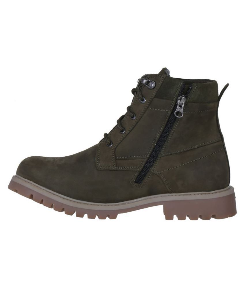Woodland Olive Casual Boot - Buy Woodland Olive Casual Boot Online at ...
