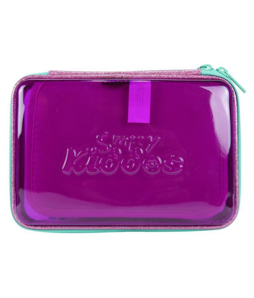 Smily PVC Pencil case (Purple) | Pencil Case For girls stylish| pencil ...