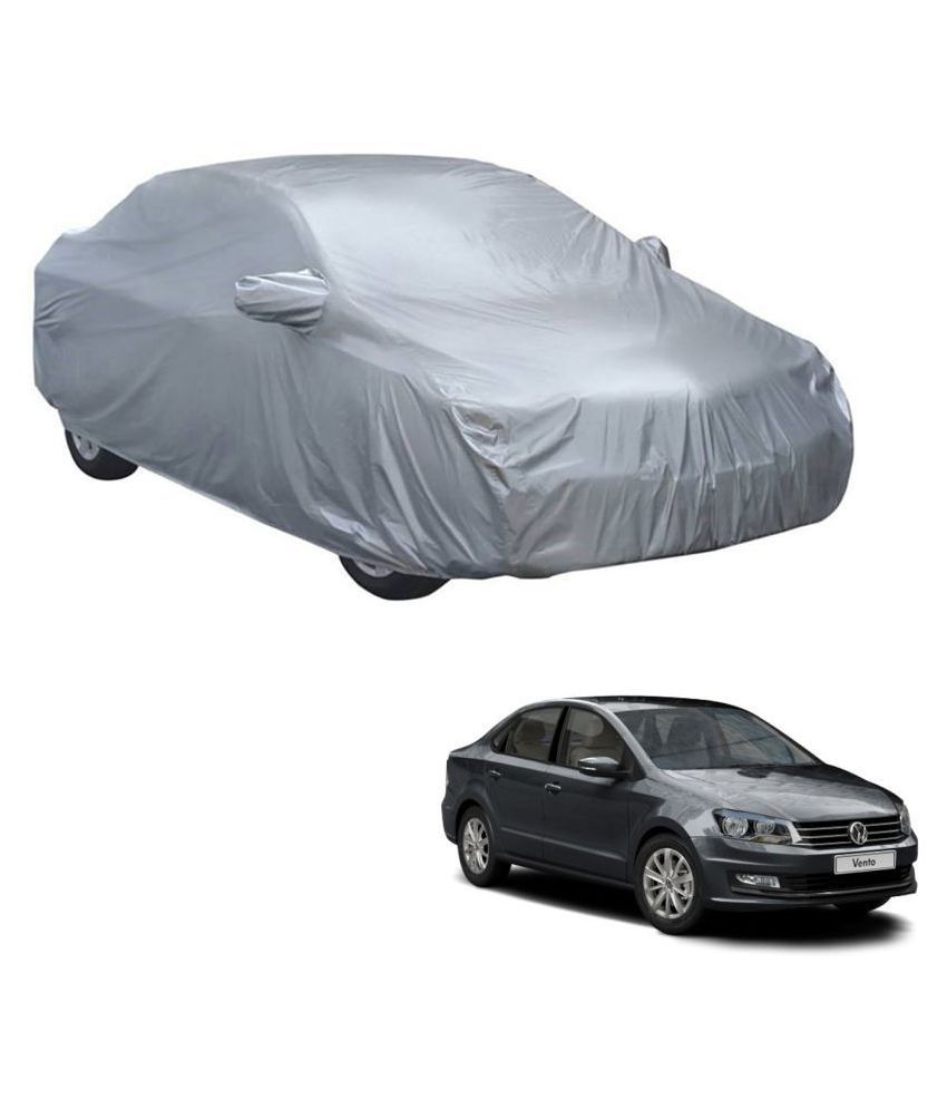     			Autoretail Silver Color Car Cover With Mirror Pocket Polyster For Volkswagen Vento