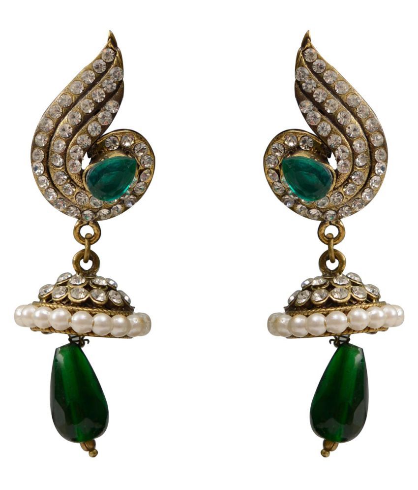 Taj Pearl Traditional Jhumki Earrings - Buy Taj Pearl Traditional ...