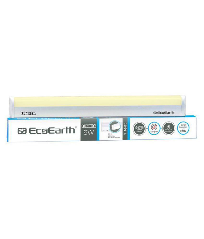     			EcoEarth 6W Lumnea 1 Feet LED Tube Light Warm White - Pack of 1