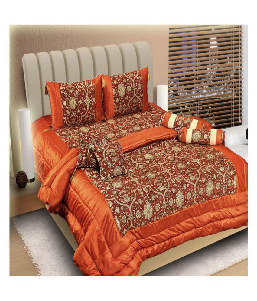 Laying Style King Velvet Cream Fl Bedding Set Of 7