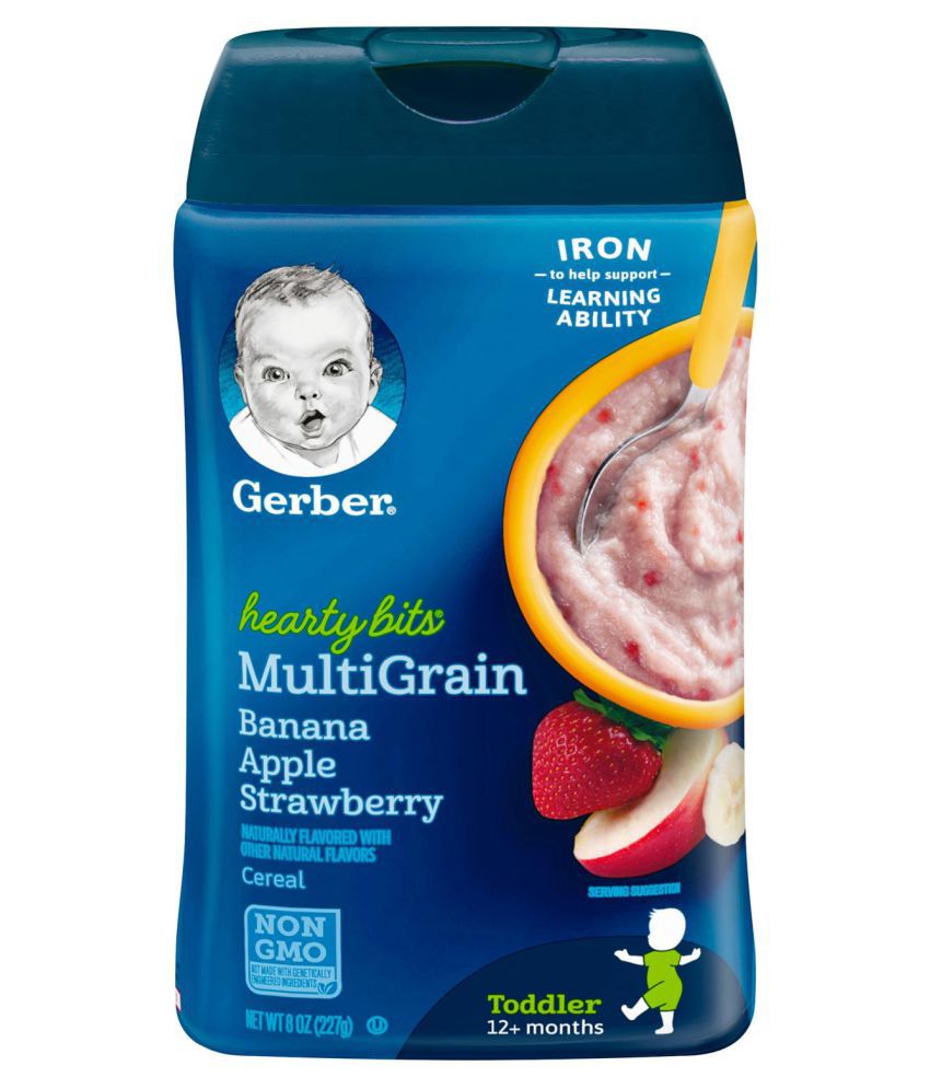 Gerber Multigrain Banana Apple Strawberry Infant Cereal for 12 months