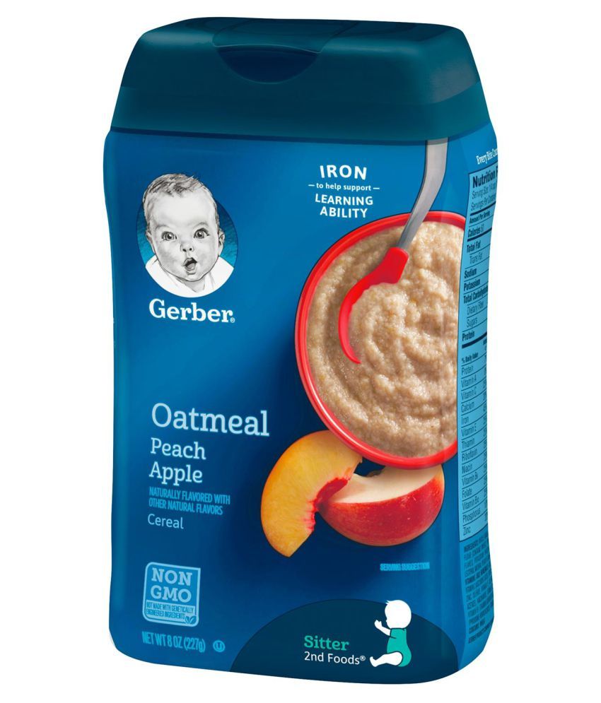 Gerber Oatmeal Peach Apple Infant Cereal for Under 6 Months ( 227 gm