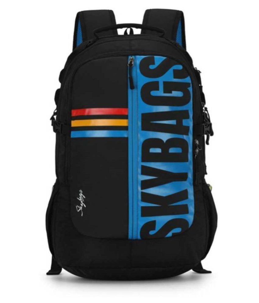 skybags black backpack