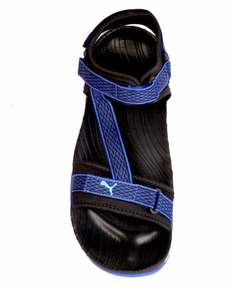 puma blue sandals